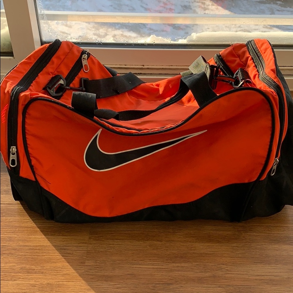 Orange Nike Duffle Bag